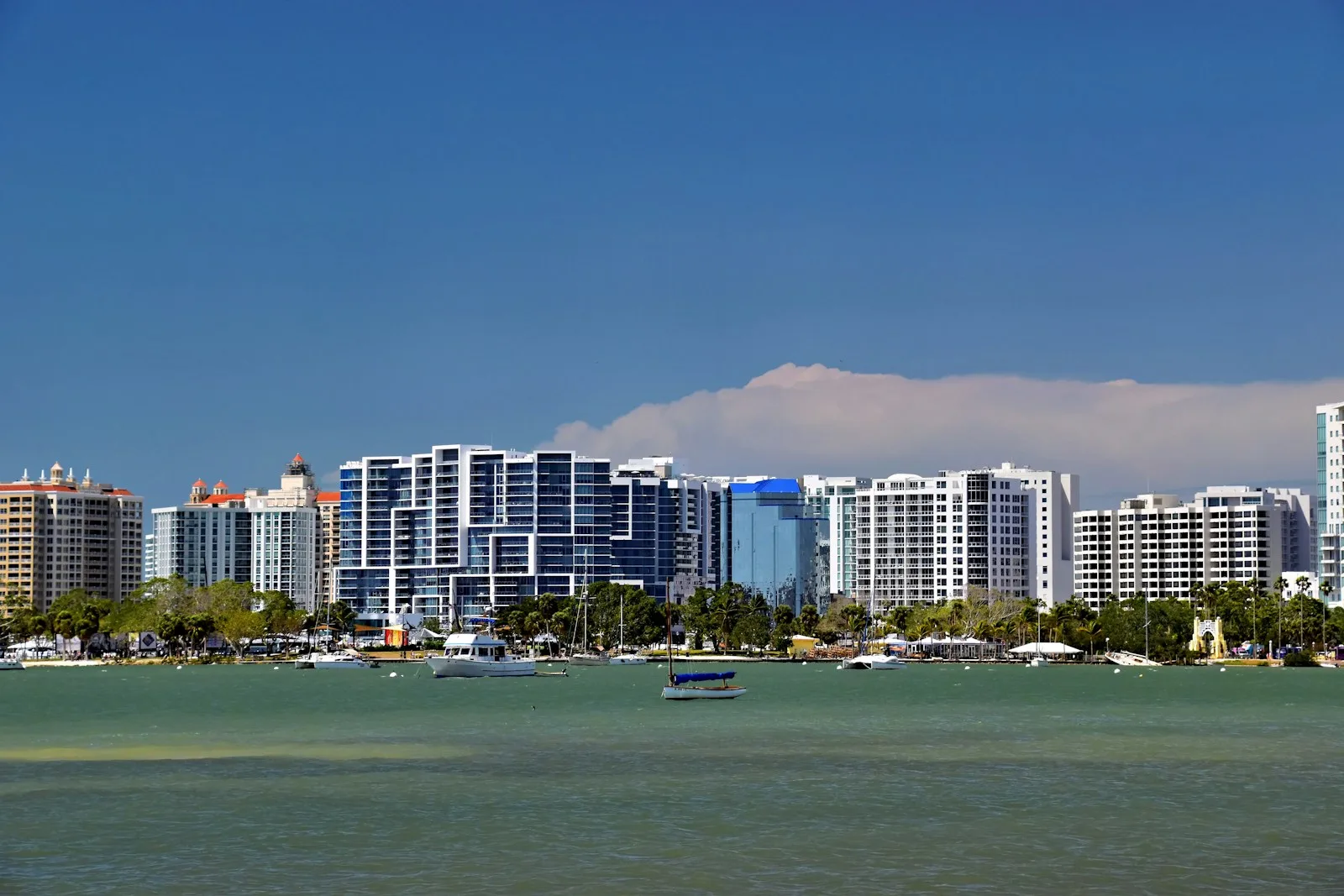 Condominium towers along the water in northeast Miami-Dade